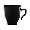2 oz. Black Square Plastic Mini Coffee Tea Cups - 240 Cups Image 1