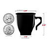 2 oz. Black Square Plastic Mini Coffee Tea Cups - 240 Cups Image 1