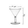 2 oz. Clear Plastic Mini Martini Shot Glasses (112 Glasses) Image 2