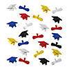 2 oz. Graduation Hat & Diploma Multicolor Plastic Party Confetti Image 1
