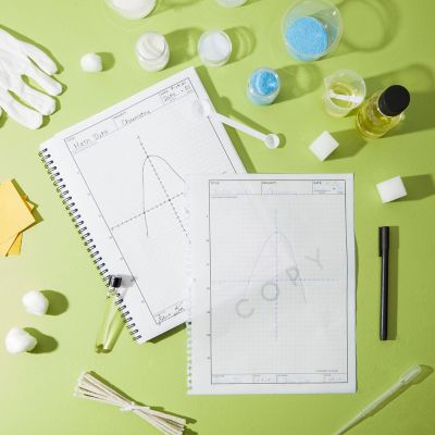 2 Pack Carbonless Lab Notebooks, 100 Sheets Each (8.5 x 11 In) Image 1