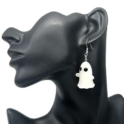 2 Pack Glow Cute Ghost Halloween Earrings Image 2