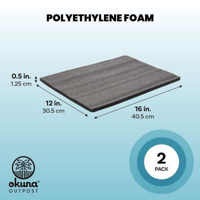 2-Pack Packing Foam Sheets - 16x12x0.5 Customizable Polyethylene Insert Pads for Tool Case Cushioning, Crafts Image 2