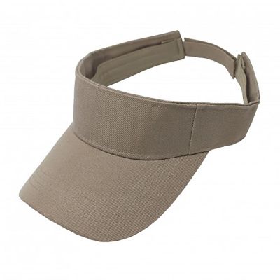 2-Pack Sun Visor Adjustable Cap Hat Athletic Wear (Khaki) Image 1