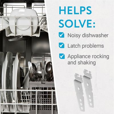 2-Pack Undercounter Dishwasher Bracket Replacement - Whirlpool -Compatible - Compare to 8269145 / WP8269145 Image 3