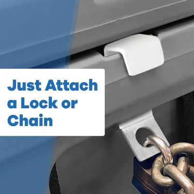 2 Pack White Cooler Lock Bracket for Yeti and for RTIC Cooler Tie Down Kit - Cooler Locks Brackets Image 2