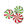 2" Peppermint Candy Pattern Red & Green Metal YoYos - 12 Pc. Image 4