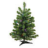 2' Pre-Lit Medium Canadian Pine Artificial Christmas Tree  Multicolor Lights Image 1