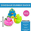 2" Prehistoric Dinosaur Pink, Blue & Green Rubber Ducks - 12 Pc. Image 2