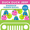 2" Prehistoric Dinosaur Pink, Blue & Green Rubber Ducks - 12 Pc. Image 3