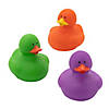2" Secondary Color Orange, Purple & Green Rubber Duck Assortment &#8211; 36 Pc. Image 1