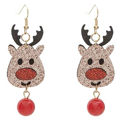 2 Sets Reindeer Christmas Earrings Image 1