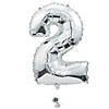 2-Shaped Number 34" Mylar Balloon Image 1