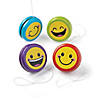 2" Smile Face Assorted Bright Colors Metal YoYos - 4 Pc. Image 1