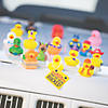 2" Spring Flowers Bright Multicolor Rubber Ducks in Pots - 12 Pc. Image 3