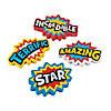 2" Superhero Comic Book Sound Effect Rubber Erasers - 24 Pc. Image 1