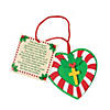 2" The Meaning of the Candy Cane Heart Christmas Ornament Craft Kit - Makes 12 Image 1