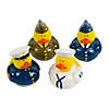 2" Uniformed Armed Forces Blue, Green & White Rubber Ducks - 12 Pc. Image 1