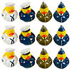 2" Uniformed Armed Forces Blue, Green &amp; White Rubber Ducks - 12 Pc. Image 1