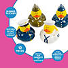 2" Uniformed Armed Forces Blue, Green & White Rubber Ducks - 12 Pc. Image 2