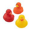 2" Warm Color Red, Orange & Yellow Rubber Duck Assortment &#8211; 36 Pc. Image 1