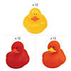 2" Warm Color Red, Orange & Yellow Rubber Duck Assortment &#8211; 36 Pc. Image 1