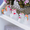 2" White Unicorn Rubber Ducks with Rainbow Mane & Tail - 12 Pc. Image 1