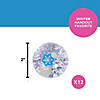 2" Winter Glitter-Filled Clear Rubber Bouncy Balls - 12 Pc. Image 2