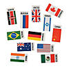 2" x 1" Flags Around the World & Names Rubber Erasers - 24 Pc. Image 1