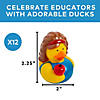 2&quot; x 2 1/4&quot; Teacher Character Rubber Ducks - 12 Pc. Image 4