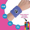 2&quot; x 2 3/4&quot; Bulk 48 Pc. Bright Colors Paw Print Wristbands Image 2