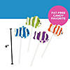 2" x 4" 7 oz. Orange, Green, Blue & Purple Clown Fish Lollipops - 12 Pc. Image 1
