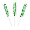 2" x 4" Green and White Mini Twirl Twisty Lollipops - 24 Pc. Image 1