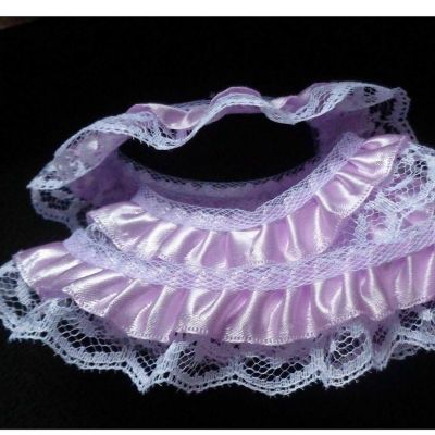 2" x 50 Yards Lavender Ruffled Lace Trim Image 1