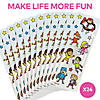 2" x 6" Bulk 24 Pc. Assorted Superhero Paper Sticker Sheets Image 2