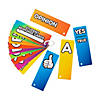 2" x 6" Multicolored Plastic Student Response Cards on a Ring &amp;#8211; 24 Pc. Image 1
