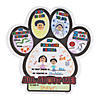 20 1/4" x 21" Bulk 150 Pc. Color Your Own All About Me Paw Print Posters Image 1