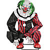 20" Animated Crouching Red Clown Prop Image 1