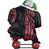 20" Animated Crouching Red Clown Prop Image 1