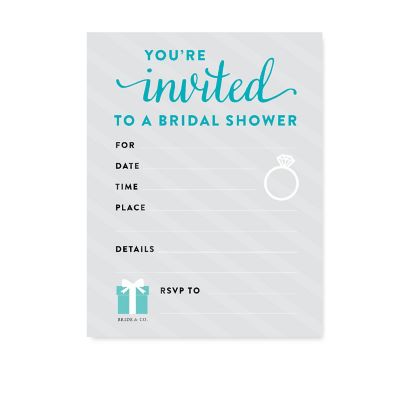 20 Bride &amp; Co.Bridal  Blank Invitations Image 1