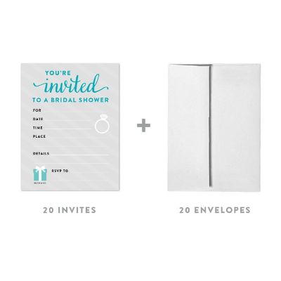 20 Bride &amp; Co.Bridal  Blank Invitations Image 2