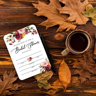 20 Burgundy Marsala Wedding Invitations Image 2