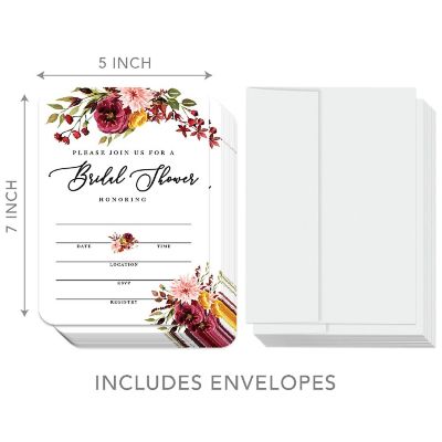20 Burgundy Marsala Wedding Invitations Image 3