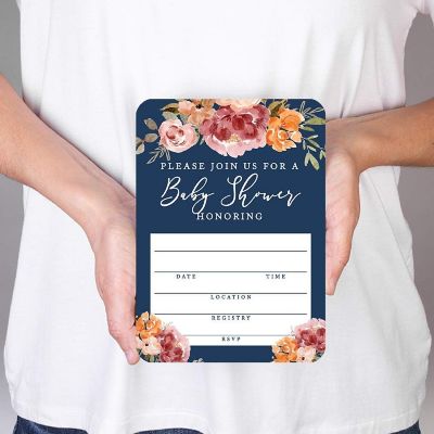 20 Fall Flowers Baby Shower  Invitation Image 1