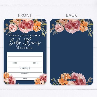 20 Fall Flowers Baby Shower  Invitation Image 2