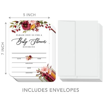 20 Fall Marsala Baby Shower Invitations Image 2