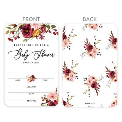 20 Fall Marsala Baby Shower Invitations Image 3
