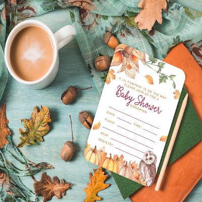 20 Fall Orange Bridal Shower Invitations Image 2