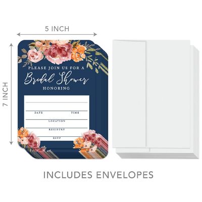 20 Fall Orange Bridal Shower Invitations Image 3