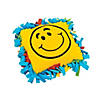 20" Fleece Yellow Smile Face Tied Pillow Craft Kits - Makes 6 Image 1